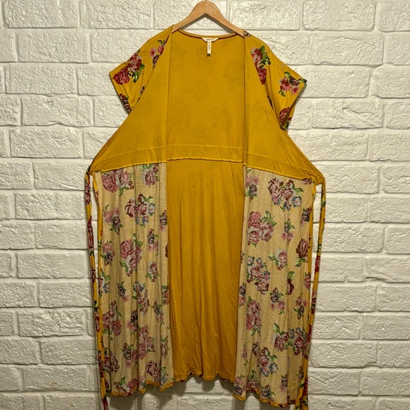 MATILDA JANE Yellow Red Floral Wrap Midi Dress Size XL - Picture 10 of 15
